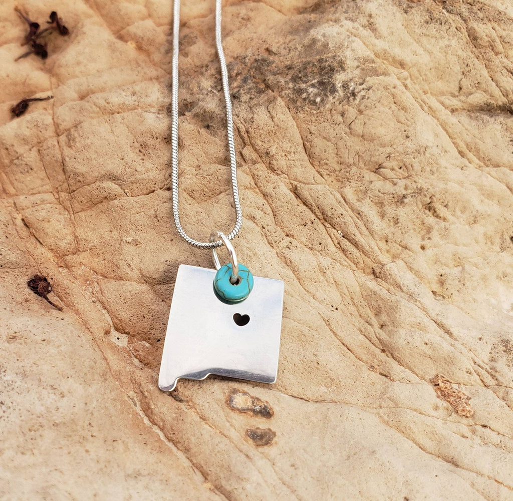 New Mexico State Cutout Necklace