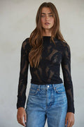 Seamless Jacquard Fishnet Top