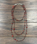 30" Western Coral Strand Necklace