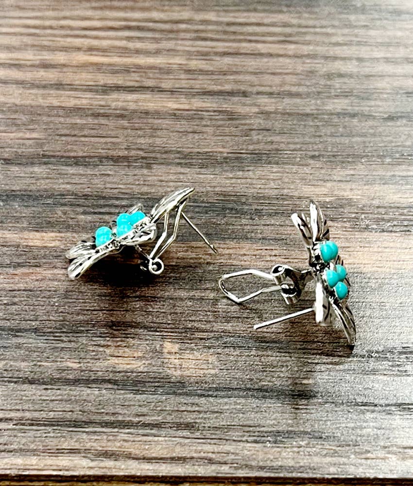 FLORAL TURQUOISE EARRINGS