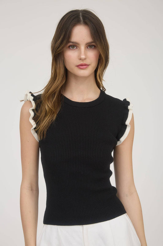 RUFFLED UP RIGHT TOP