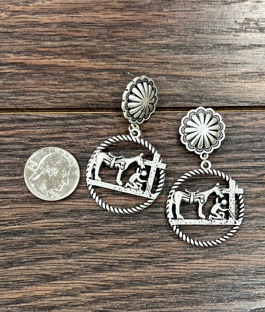 2.3" Western Post Earrings