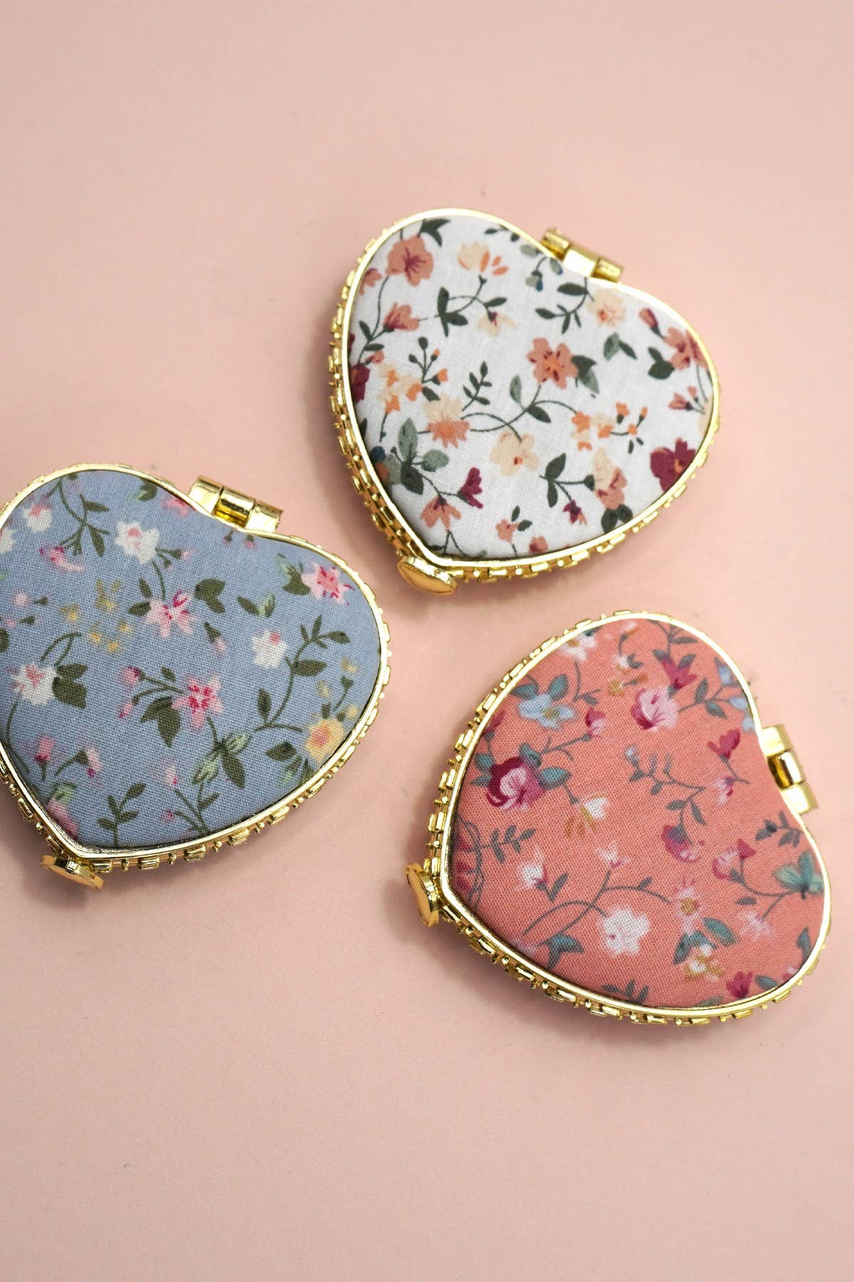 FLORAL COMPACT MIRROR