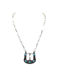 Belt Buckle Turquoise Necklace