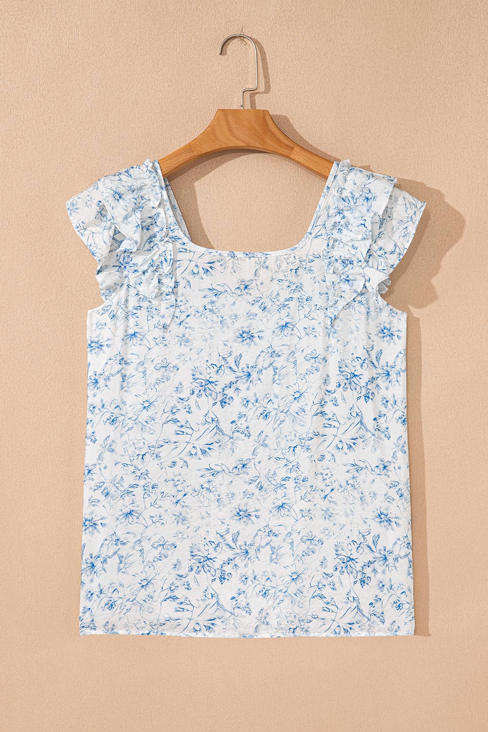 Floral Ruffled Sleeve