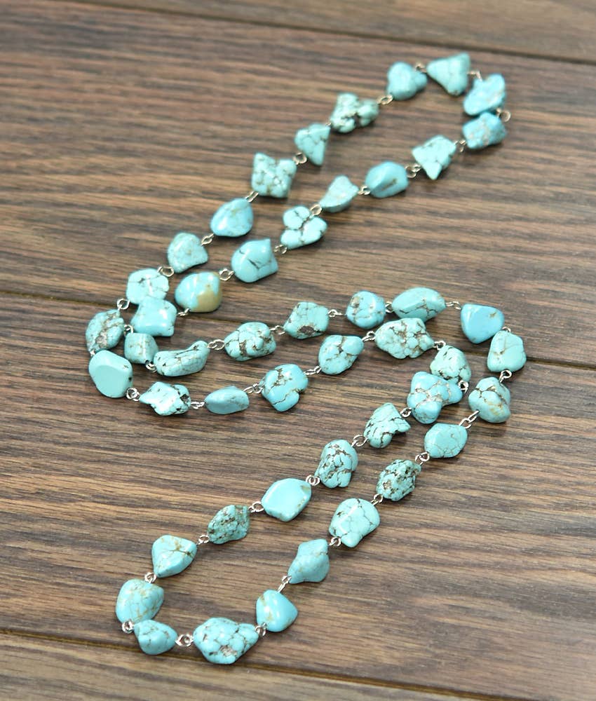 40" Turquoise Endless Necklace