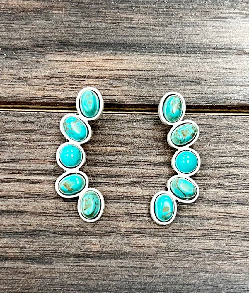 NAVAJO TURQUOISE STUD EARRINGS