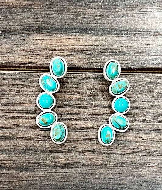 NAVAJO TURQUOISE STUD EARRINGS