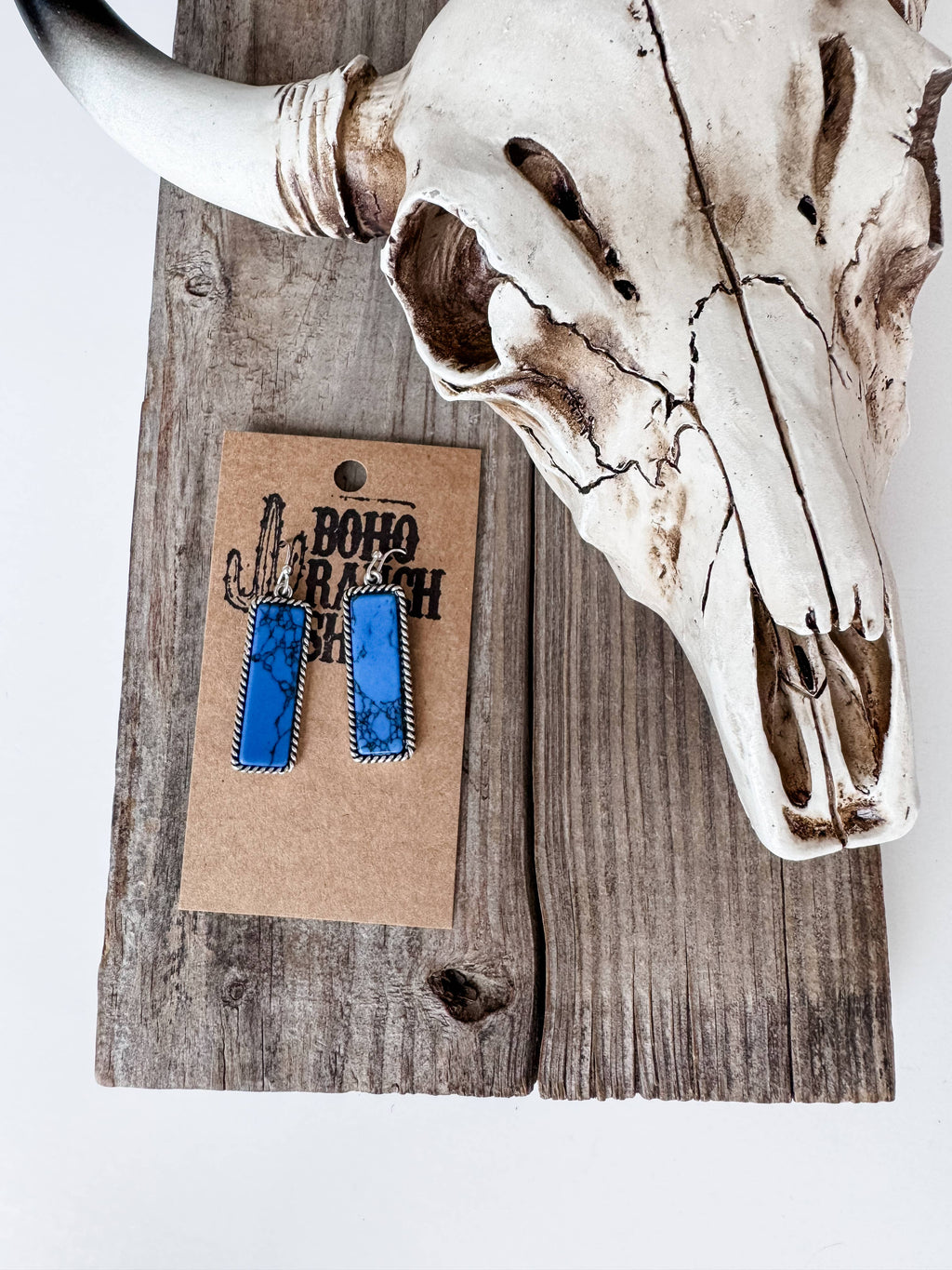 Stone Bar Drop Dangle Earrings