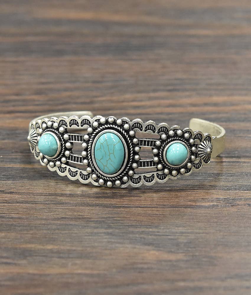 Western Turquoise Cuff Bracelet
