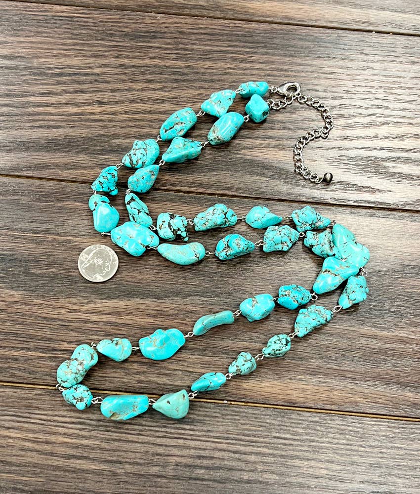 40" Western Turquoise Necklace