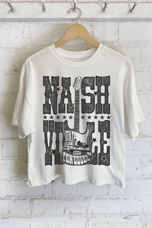 NASHVILLE GUITAR LONG CROP TOP