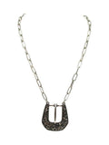 Western Belt Buckle Pendant Necklace