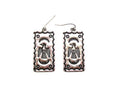 Western Thunderbird Rectangle Concho Earrings