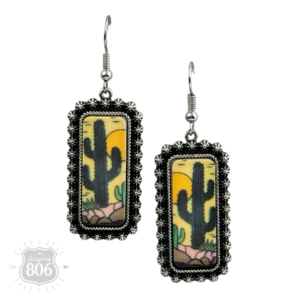 Western Cactus Earrings
