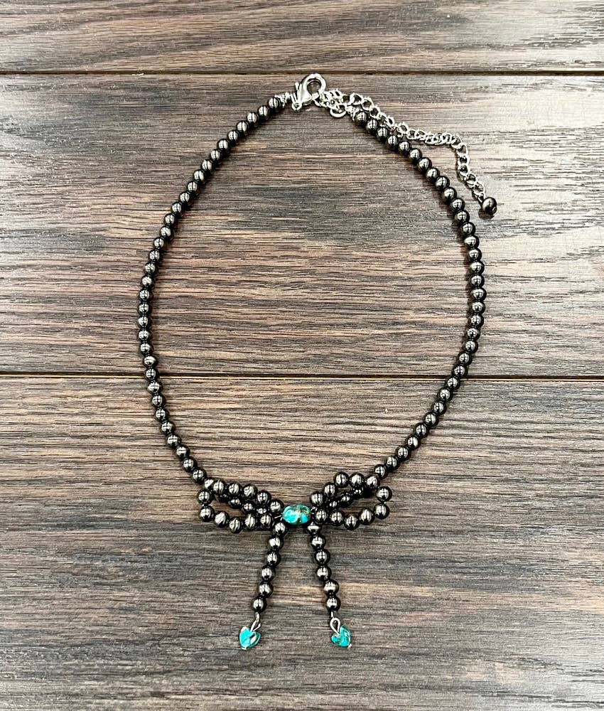 17" 6mm Polish Bow Necklace