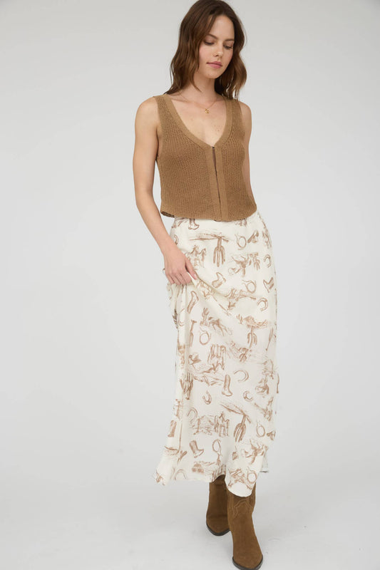 WESTERN MIDI SKIRT