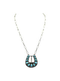 Belt Buckle Turquoise Necklace