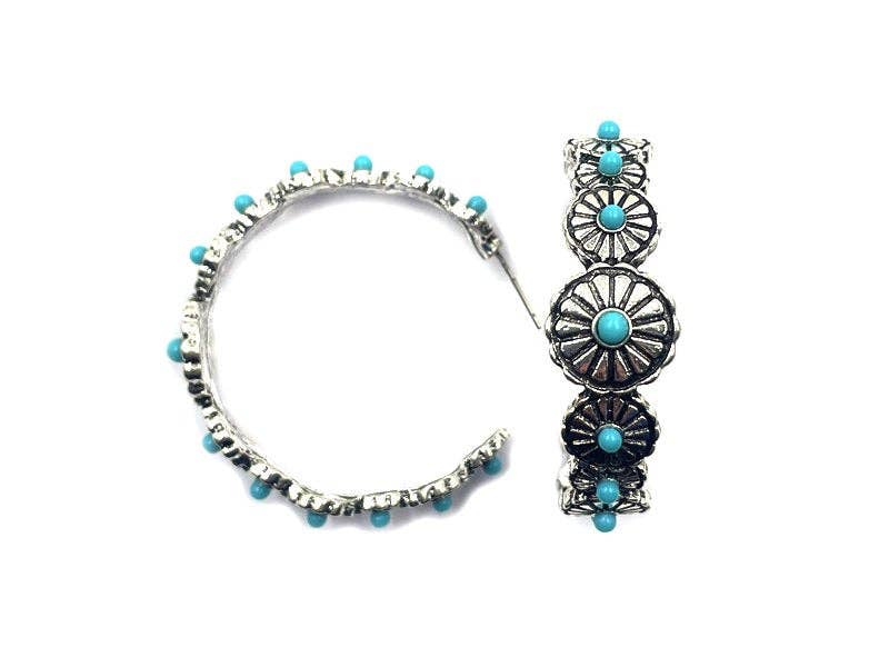 Concho Hoop Earring